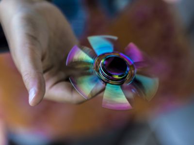 fidget spinner in hand