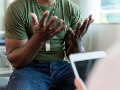 A man talking to therapist