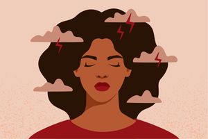 African American woman feels anxiety and emotional stress. Depressed black girl experiences mental health issues