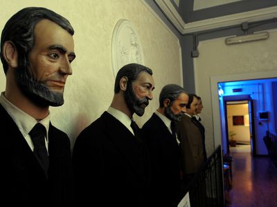 Wax figures of presidents