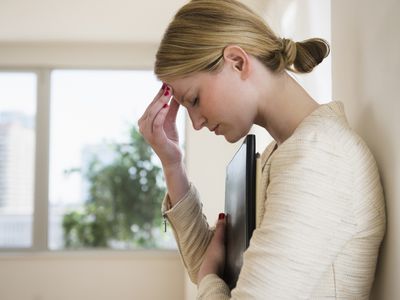 Businesswoman with headache