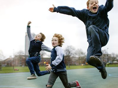 Children playing in park