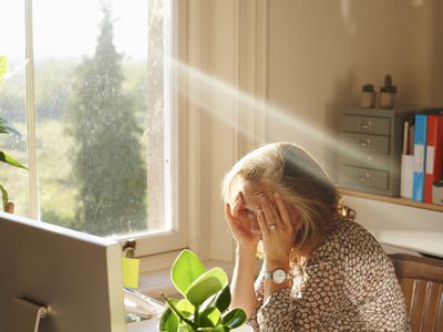 Woman having a panic attack