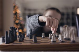 Child playing chess