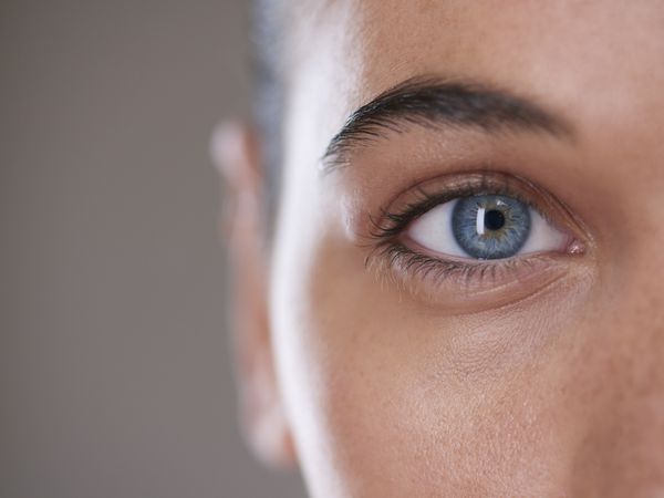 close up of a woman's eye