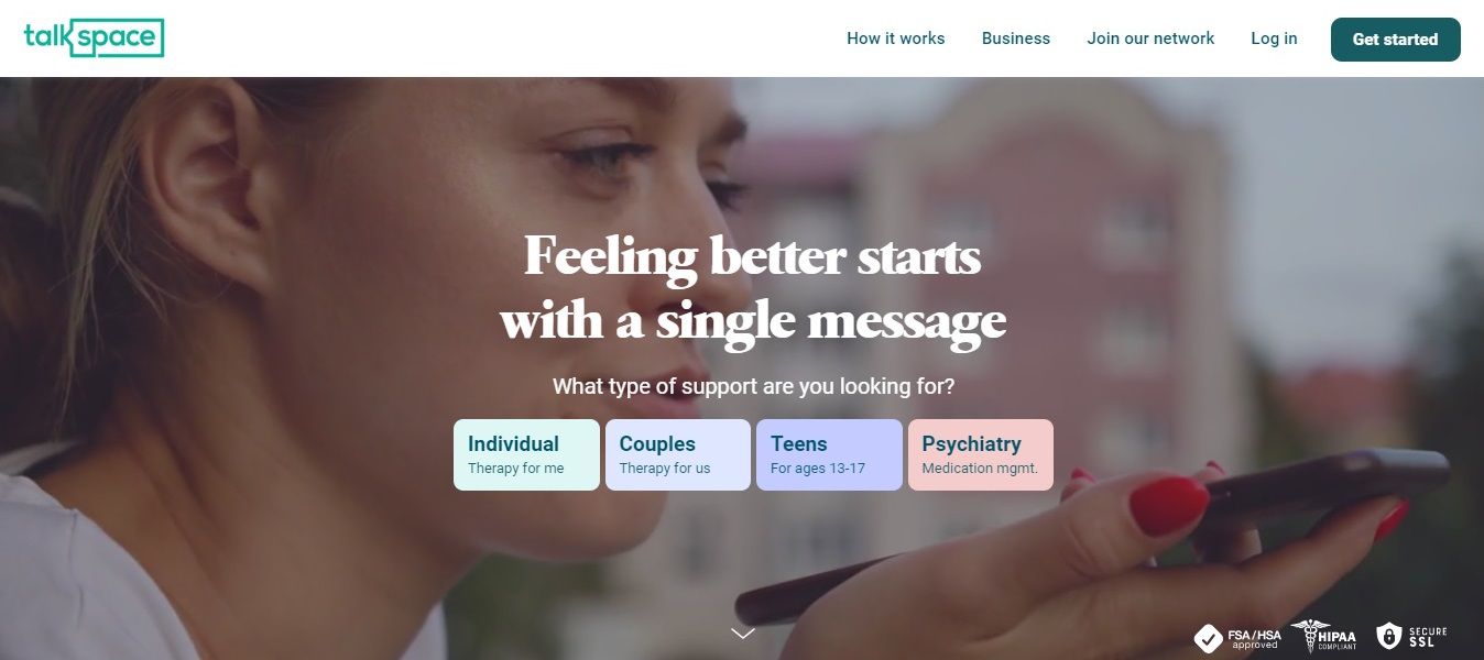 Talkspace Homepage