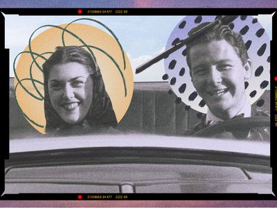 Couple in a car driving