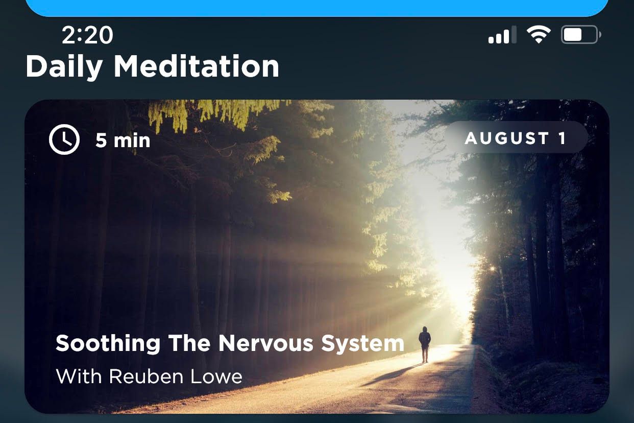 Screenshot of Mindfulness App