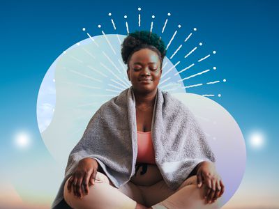 woman visualizing during meditation